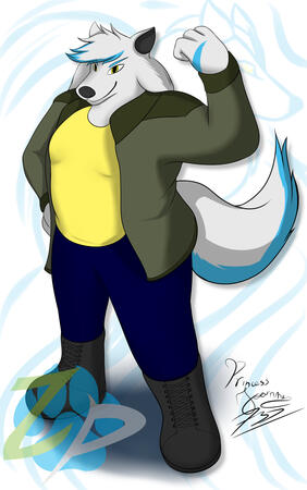 "Adam Turquoise" - Full Body Digital Artwork